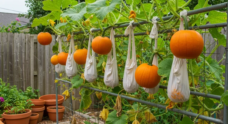 Grow Pumpkins Vertically for Bigger Harvests!